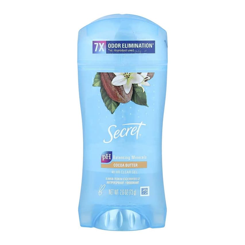 48 Hour Clear Gel Antiperspirant/Deodorant, Cocoa Butter
