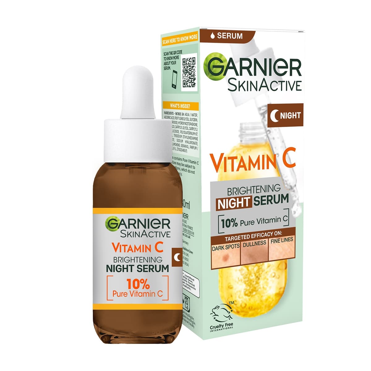 Anti Dark Spot Night Serum 10% Pure Vitamin C and Hyaluronic Acid