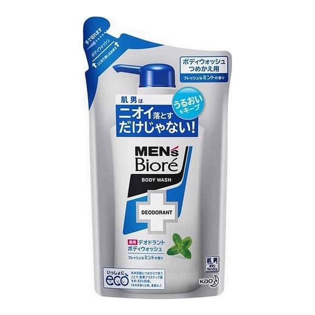 Men's Biore Deodorant Body Wash, Fresh Mint