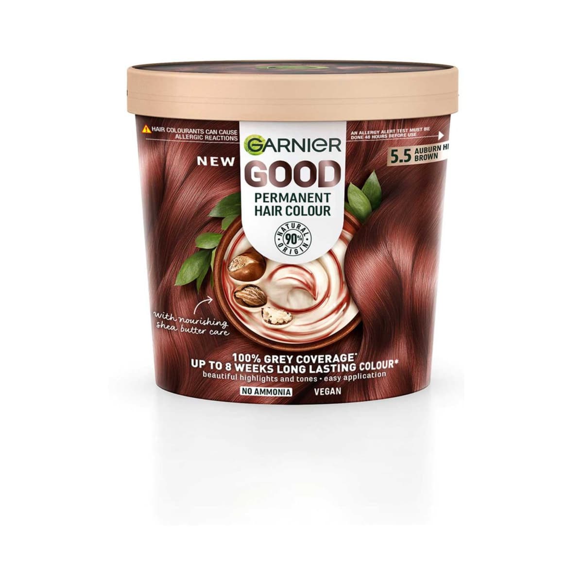 GOOD Permanent Hair Dye, 5.5 Auburn Hibiscus Brown