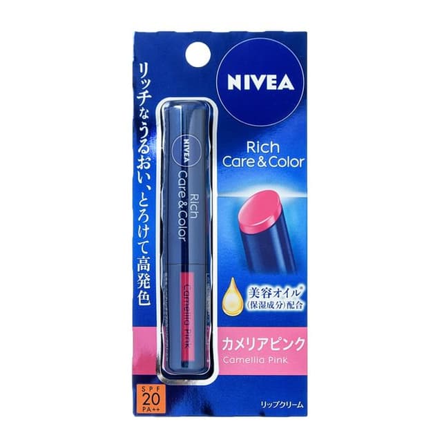 Rich Care & Color Lip Balm SPF 20 PA++, Camellia Pink