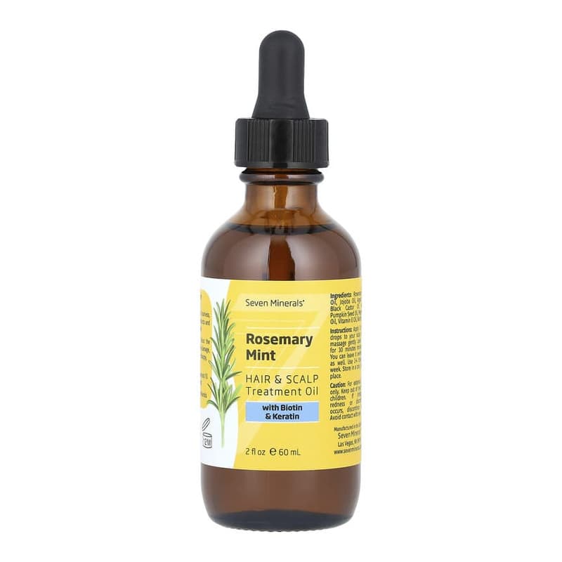 Rosemary Mint, Hair & Scalp Treatment Oil, With Biotin & Keratin