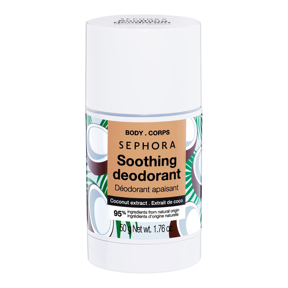 Solid Deodorant in Coconut + Aloe, Coconut
