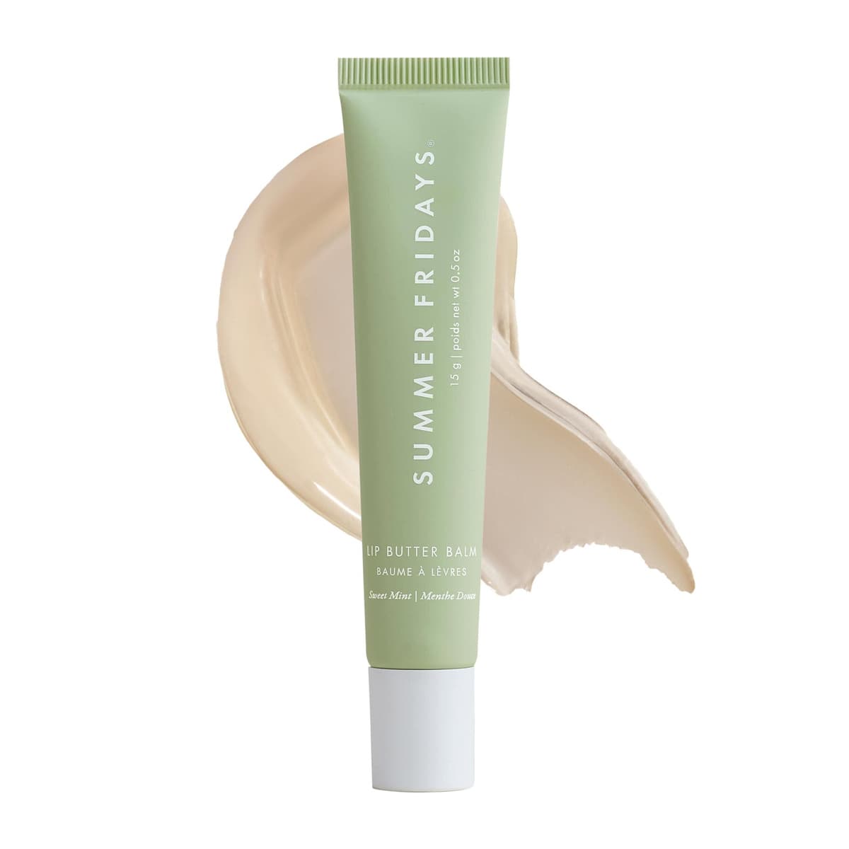Lip Butter Balm for Hydration & Shine, Sweet Mint - sheer clear