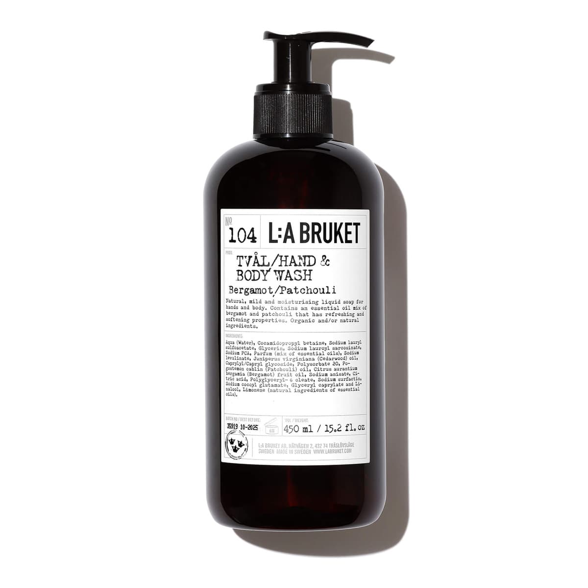 Hand & Body Wash Bergamot Patchouli 104