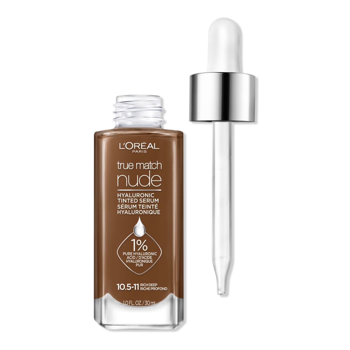 True Match Nude Hyaluronic Tinted Serum, #10.5-11 Rich Deep