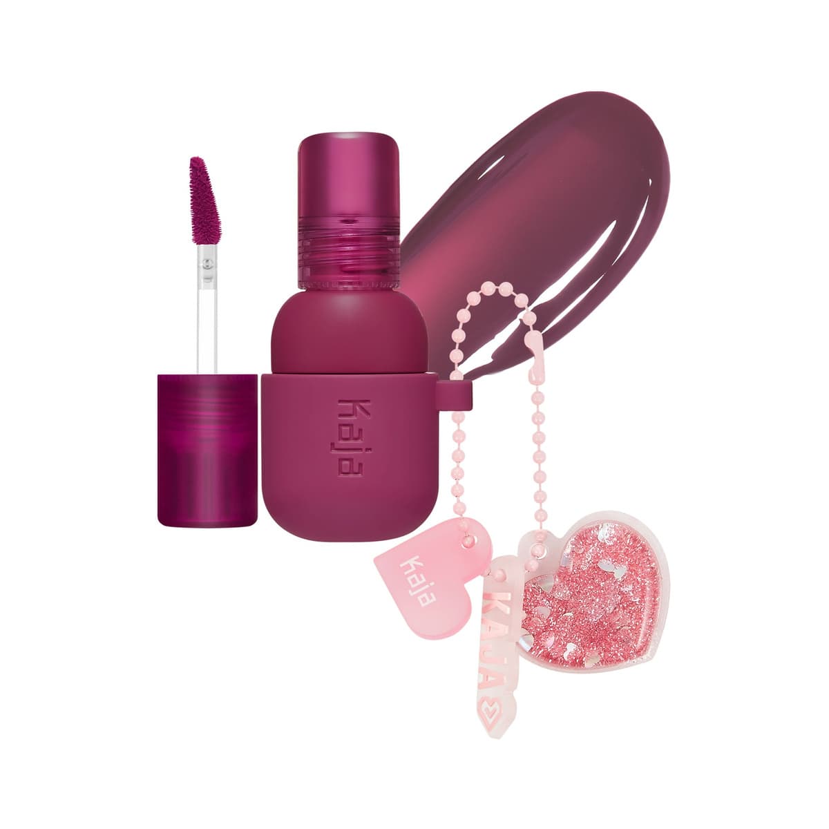 Jelly Charm Glazed Lip Stain & Blush With Keychain, #03 Berry Colada