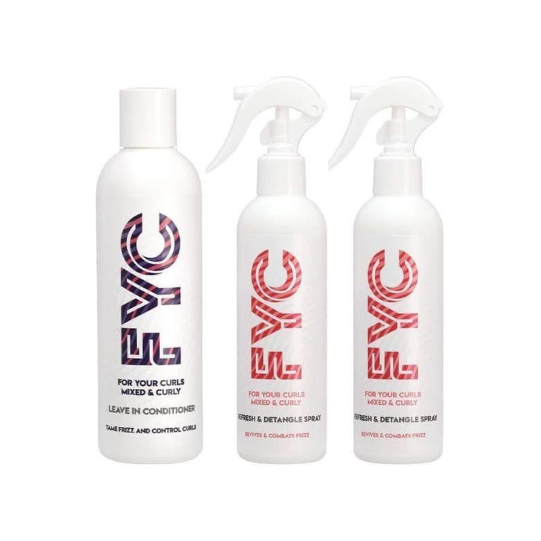 FYC 2x Refresh & Detangle Spray 1x Leave In Conditioner for Curly Hair