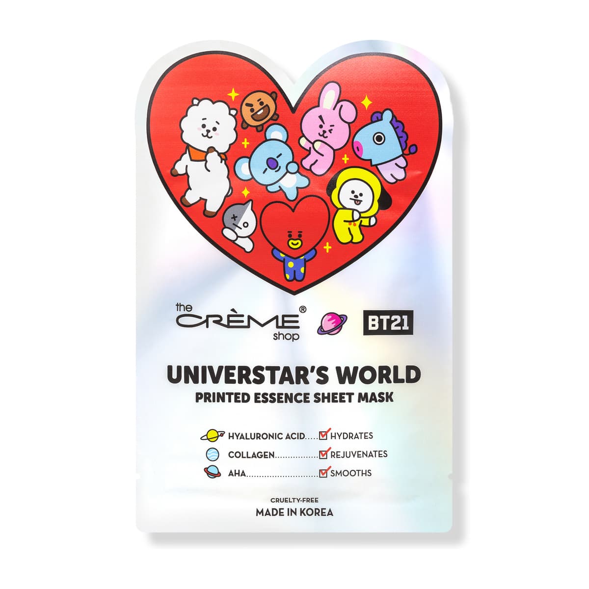 BT21 Universtar's World Printed Essence Sheet Mask