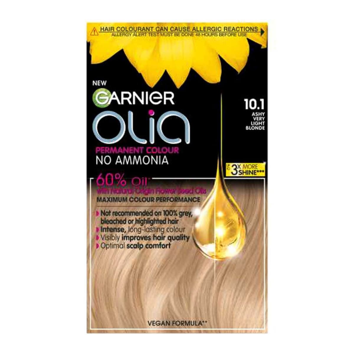 Olia 10.1 Very Light Ash Blonde No Ammonia Permanent Hair Dye