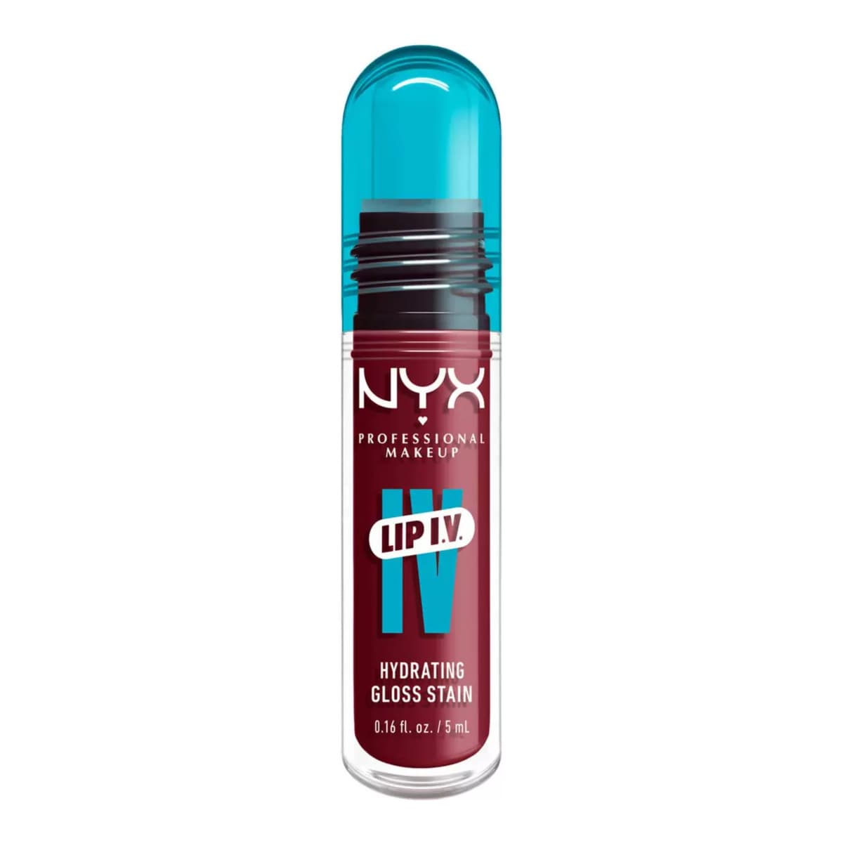 NYX Professional Makeup Lip IV Hydrating Gloss Stain, Lip Gloss, Bubblegum Burst