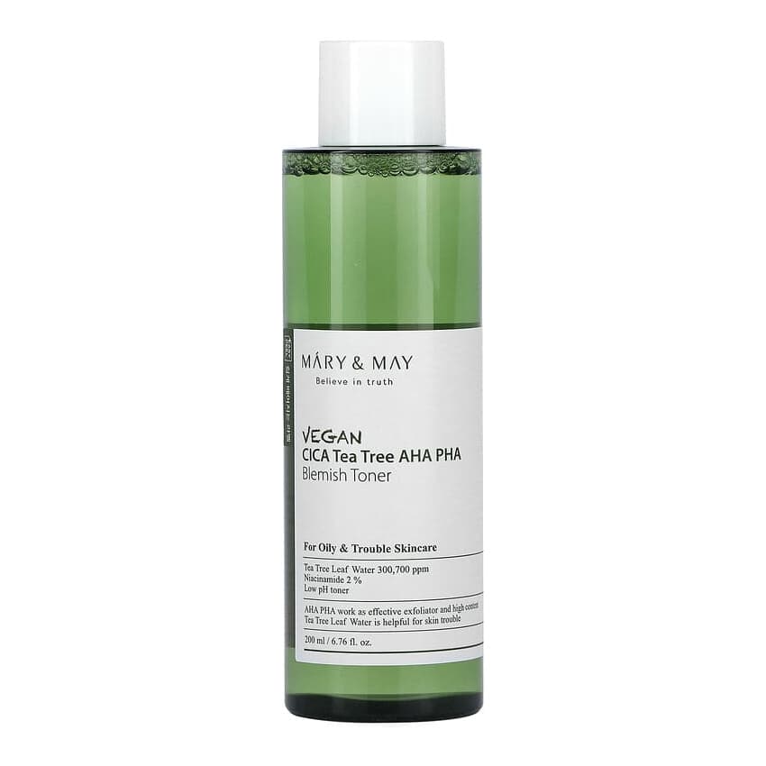 Vegan CICA Tea Tree AHA PHA, Blemish Toner