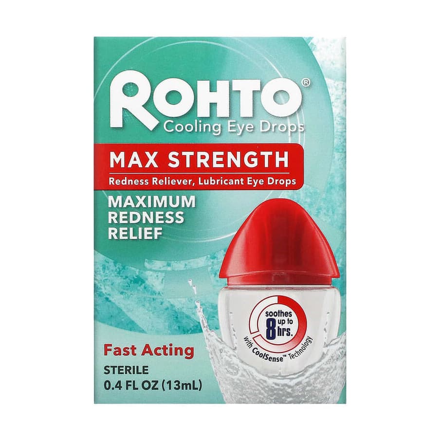 Cooling Eye Drops, Max Strength, Maximum Redness Relief