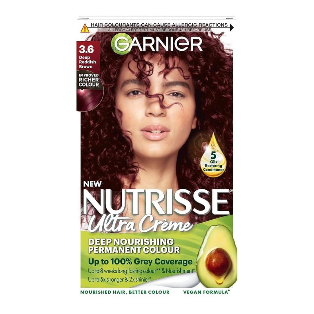 Nutrisse Crème Permanent Hair Dye 3.6 Deep Reddish Brown