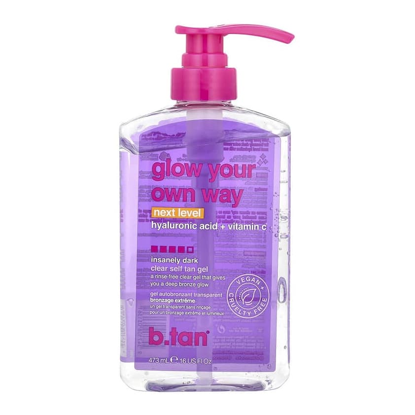 Glow Your Own Way, Clear Self Tan Gel, Insanely Dark