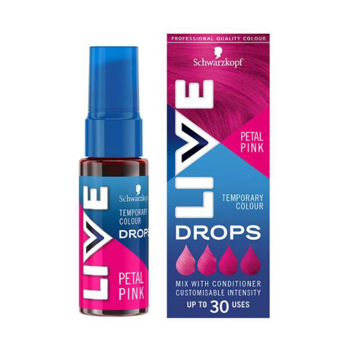 LIVE Colour Drops Semi-permanent Pink Hair Dye Petal Pink