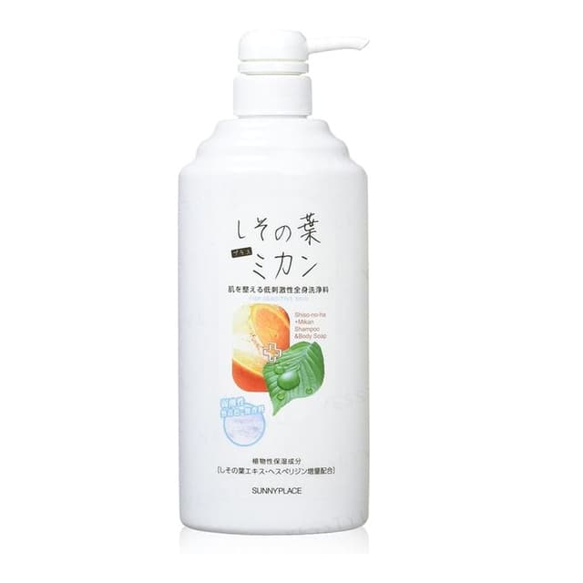 Shi-so-no-ha Plus Mikan Hair & Body Wash For Sensitive Skin