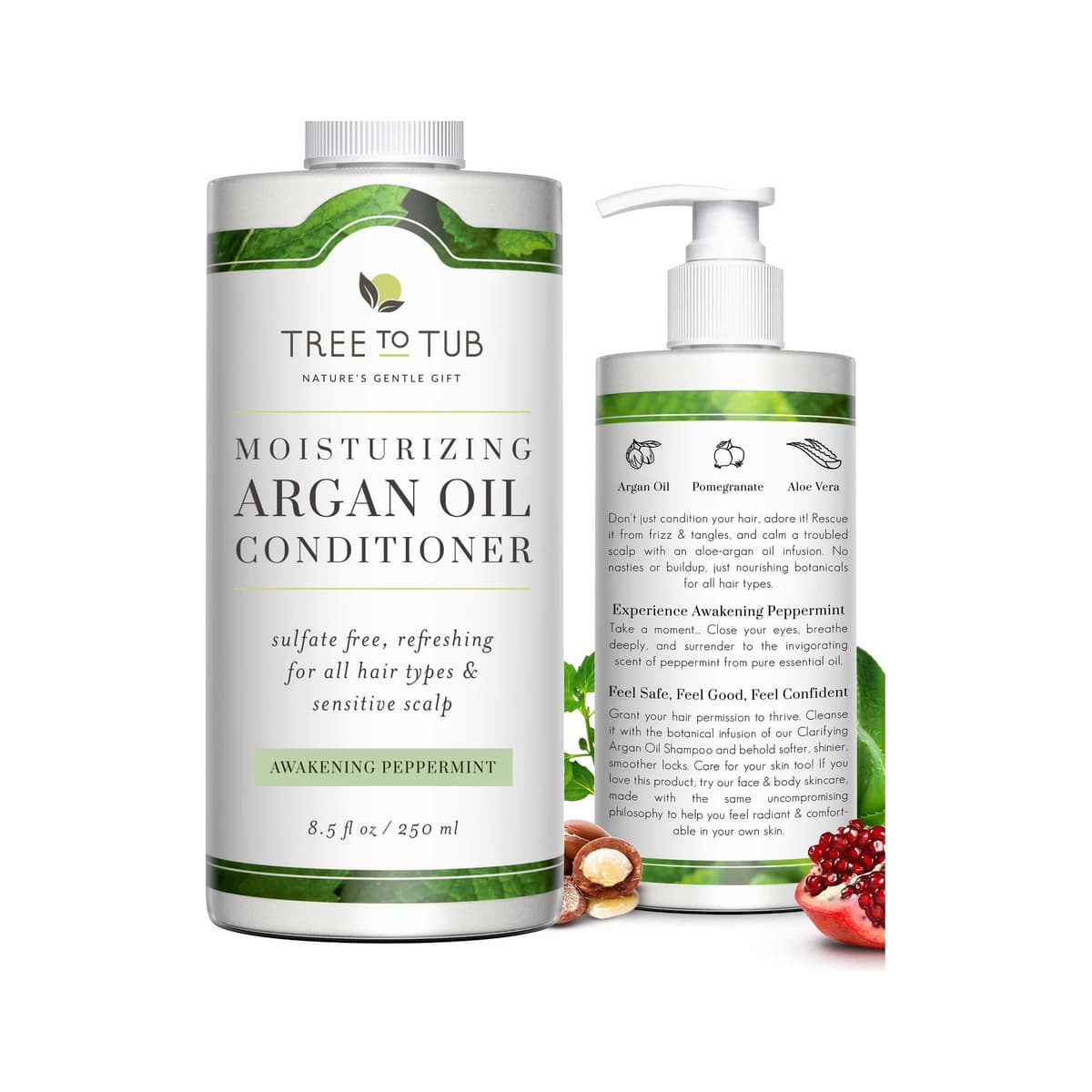 All Hair Type Hydrating Argan Oil Conditioner for Dry/Oily Hair & Sensitive Scalp - Moisturizing Sulfate Free Conditioner for Women & Men