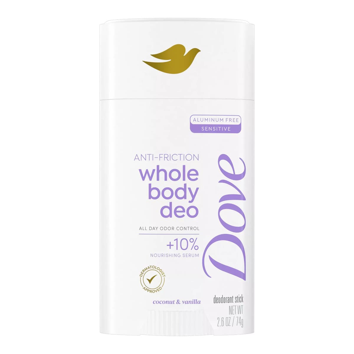 Whole Body Deodorant Anti-Chafe Stick - Coconut & Vanilla - Aluminum Free