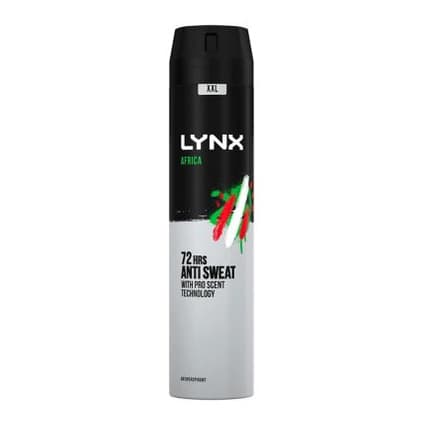 XXL Africa 72-hour protection Antiperspirant Deodorant Aerosol Spray for all-day freshness