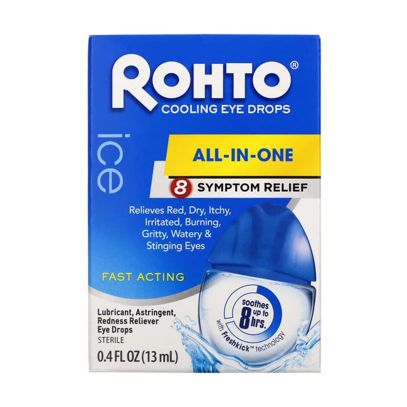 Cooling Eye Drops, Ice, All-In-One