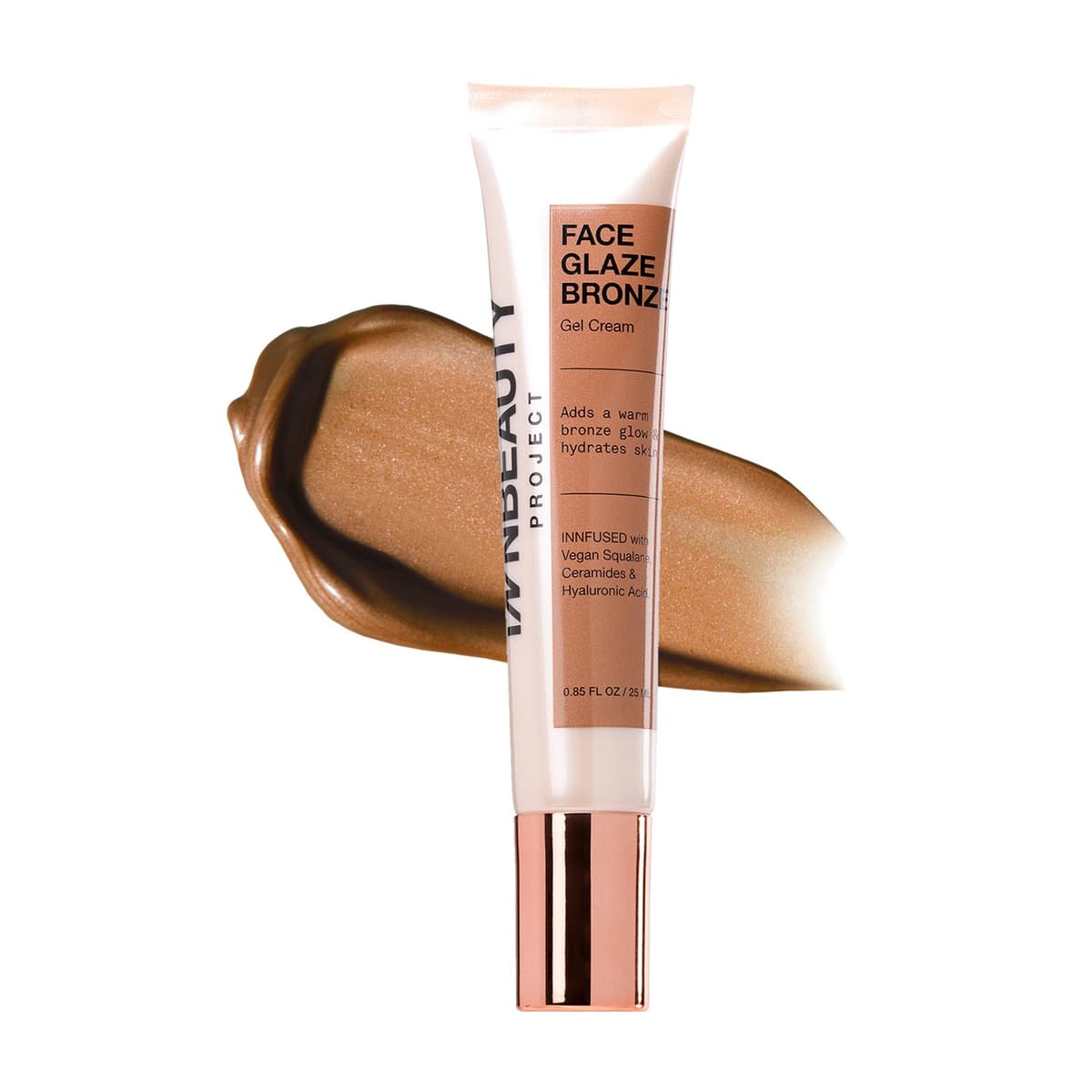 Bronze Face Glaze Gel Cream with Squalane, Ceramides & Hyaluronic Acid