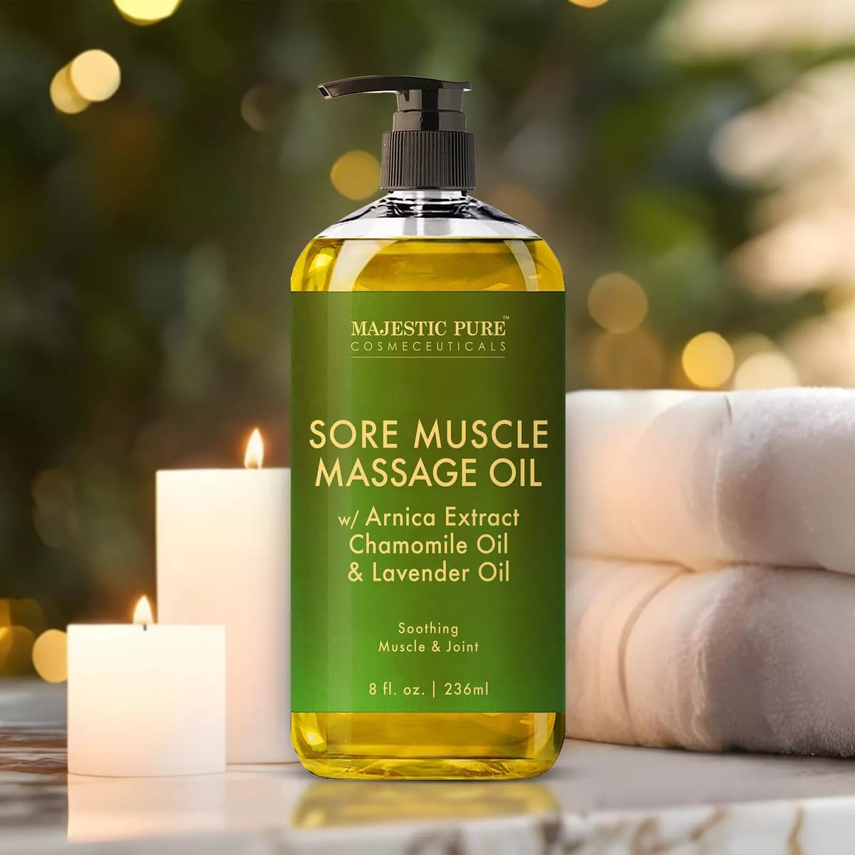 Sore Muscle Massage Oil with Arnica, Lavender and Chamomile Oils