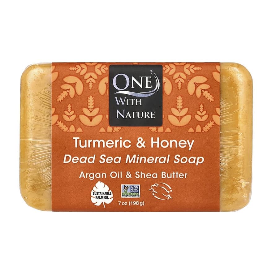 Dead Sea Mineral Bar Soap, Turmeric & Honey