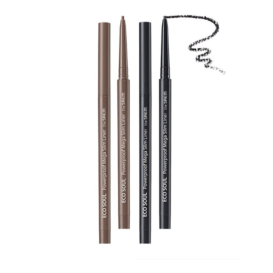 Eco Soul Powerproof Super Slim Eyeliner, BK01 Black
