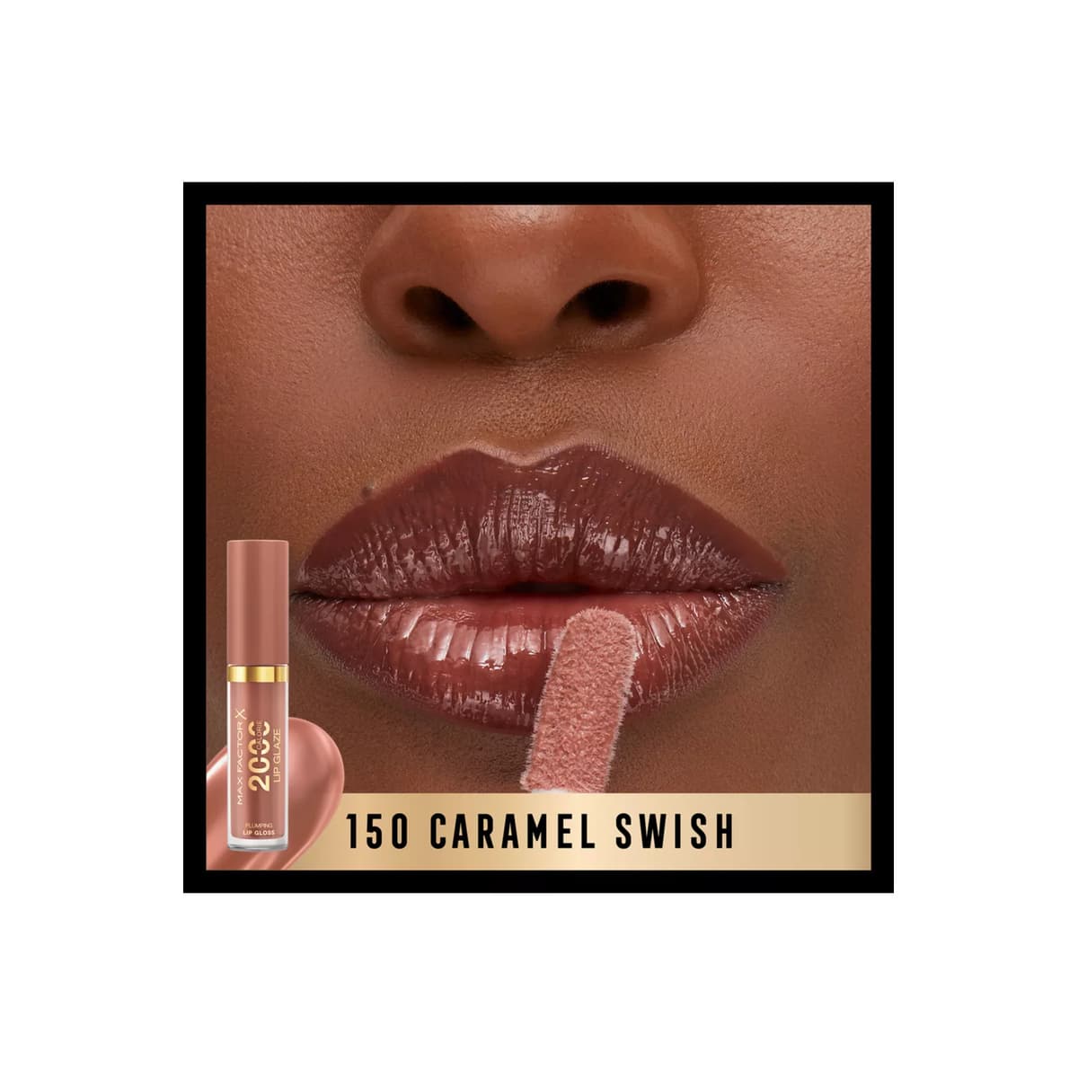 2000 Calorie Lip Glaze Full Shine Lip Gloss, caramel swish