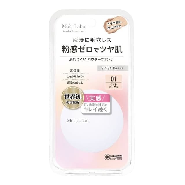 Moist Labo Powderless Fit Foundation SPF 34 PA+++, #01 Light Ocher