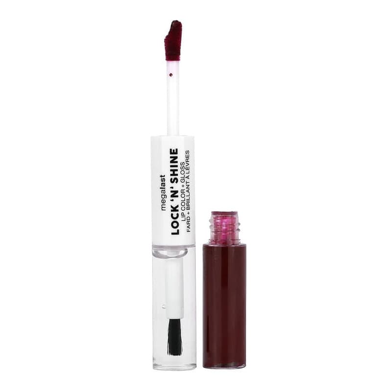 Megalast, Lock 'N' Shine, Lip Color + Gloss, Sizzling Siren