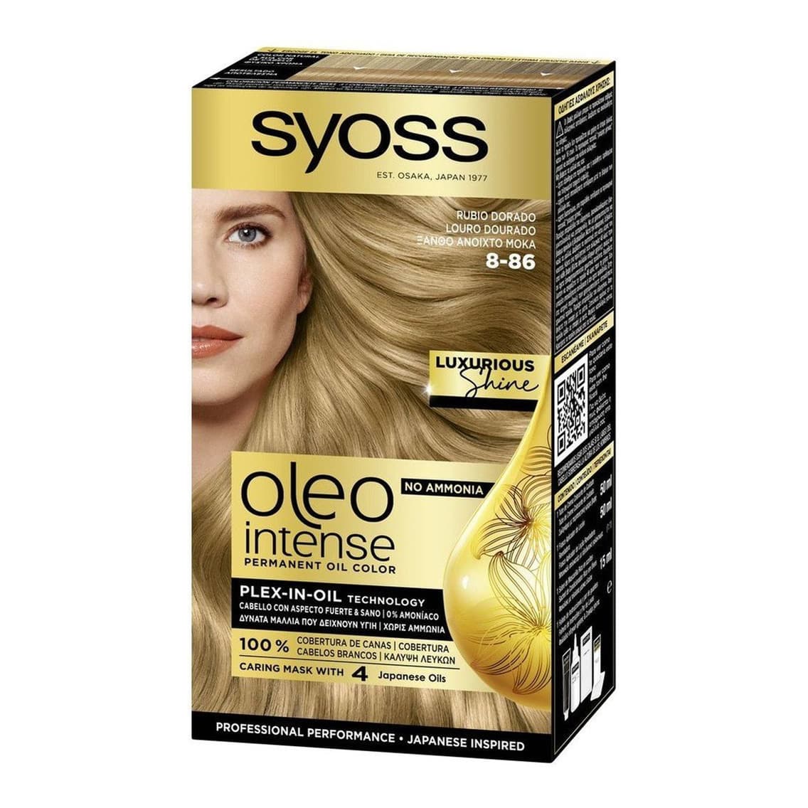 Oleo Intense Permanent Oil Color Permanent Hair Dye 8-olden Blonde