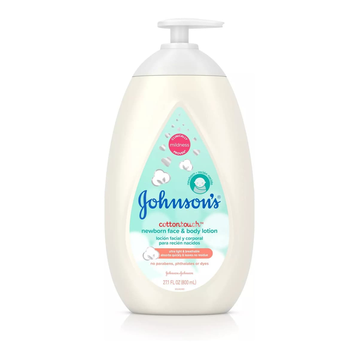 CottonTouch Newborn Baby Face & Body Lotion, Hypoallergenic Moisturization for Skin