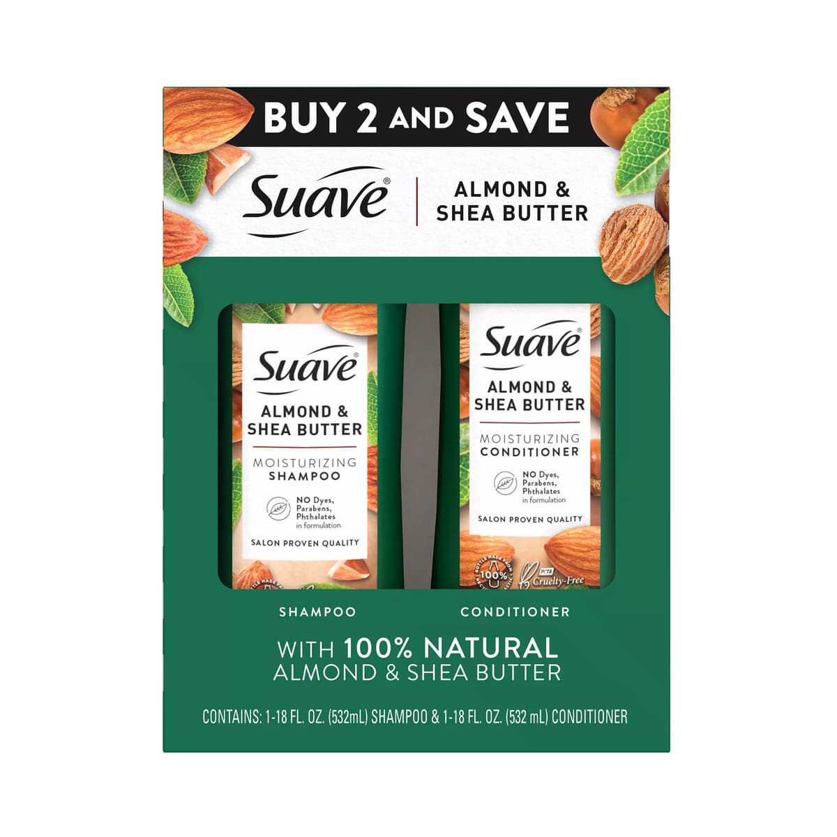 Professionals Moisturizing Shampoo and Conditioner for Dry Hair Almond and Shea Butter
