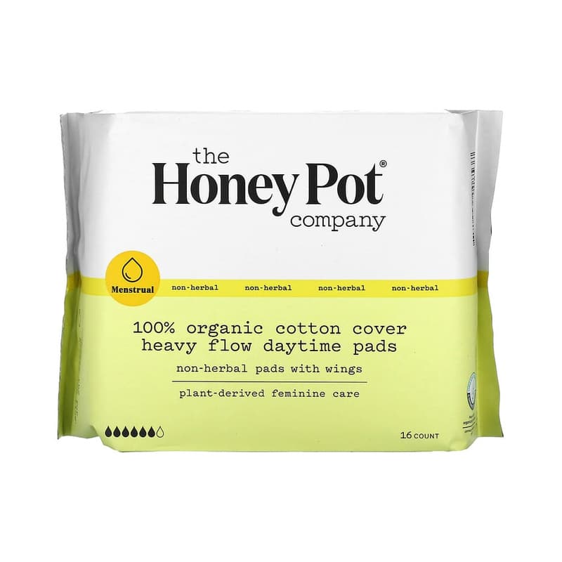 100% Organic Cotton Cover Heavy Flow Daytime Pads