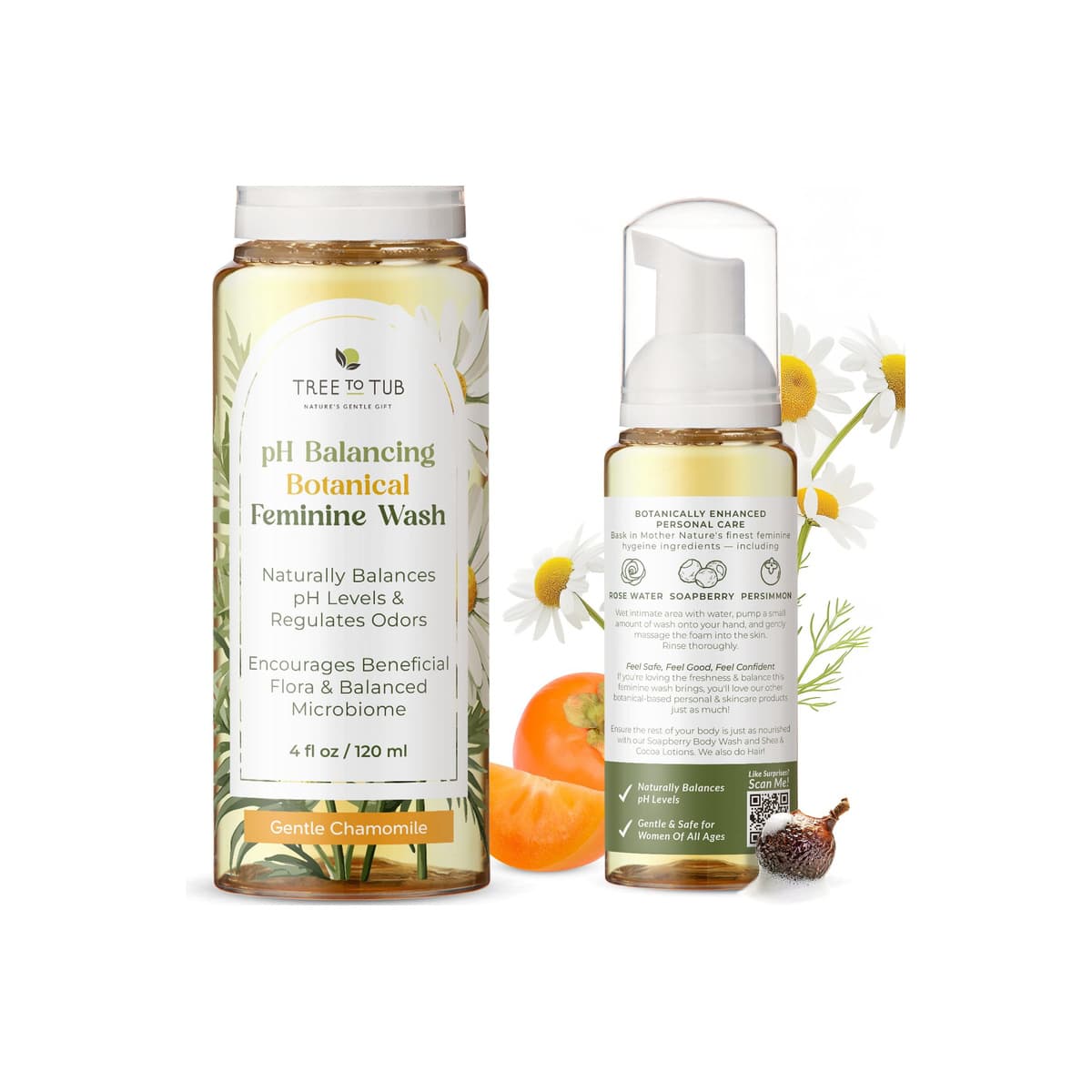 pH Balance Feminine Wash for Women - Fragrance Free Vaginal Wash, Botanical Intimate Wash Women pH Balance, Intimate Soap For Women