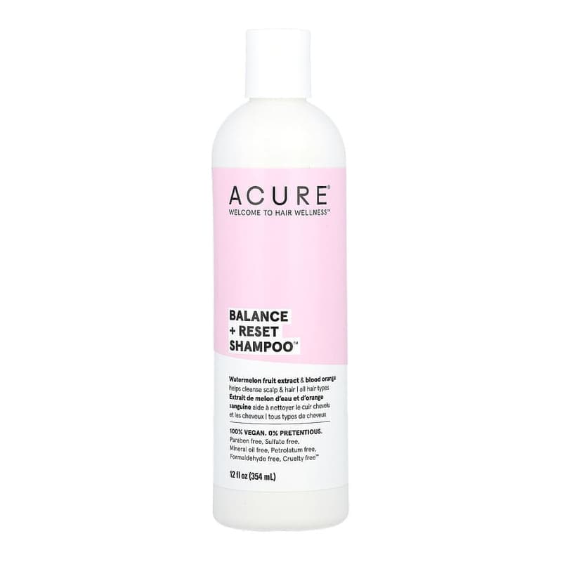 Balance + Reset Shampoo, All Hair Types, Watermelon Fruit Extract & Blood Orange