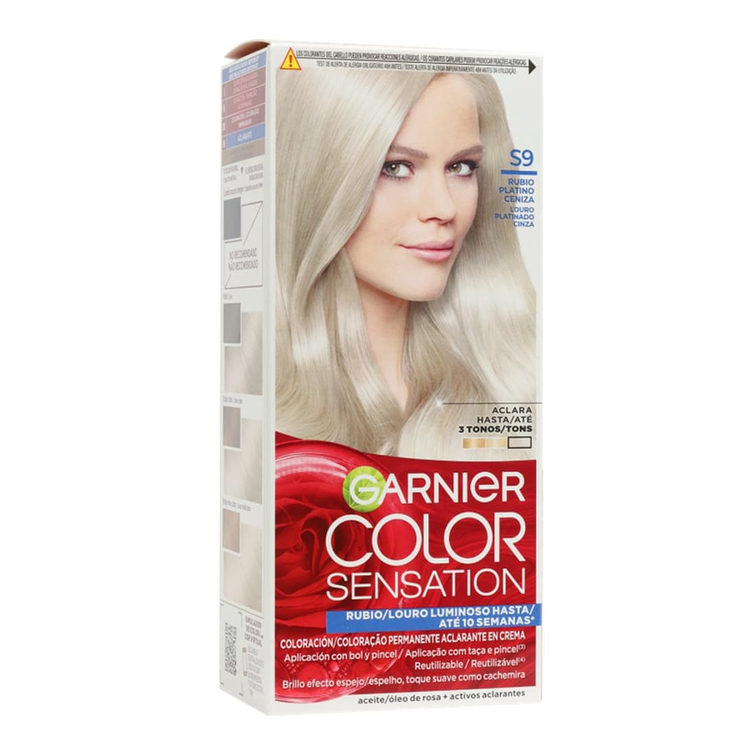 Color Sensation Permanent Hair Dye S9 Platinum Ash Blonde