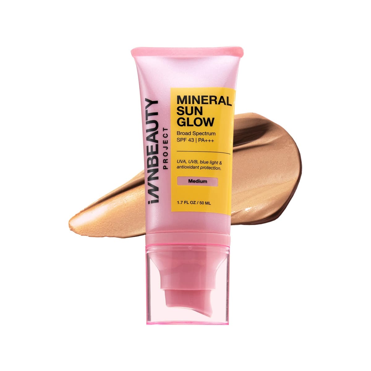 Mineral Sun Glow Broad Spectrum Sunscreen SPF 43 PA +++ with Peptides and Vitamin C