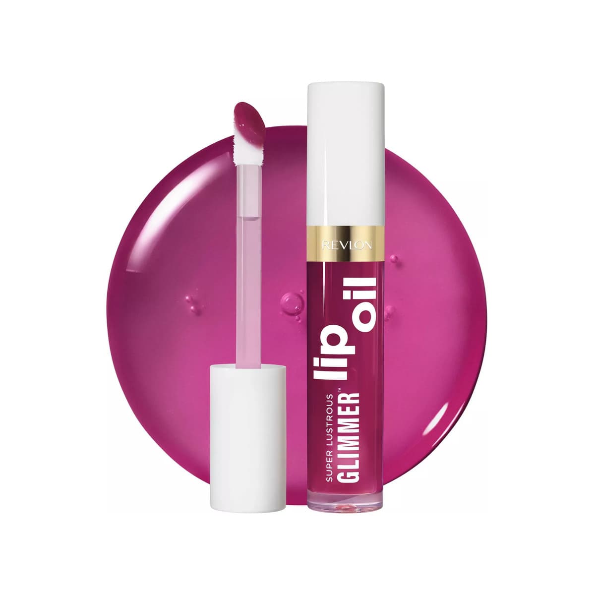 Super Lustrous Glimmer Lip Oil - Moisturizing, Plum Pop