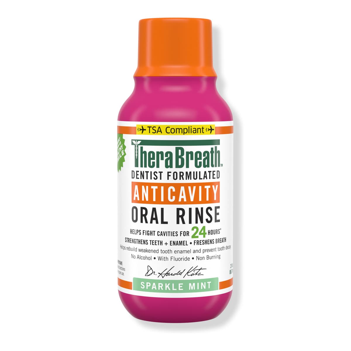 Travel Size Anticavity Fluoride Oral Rinse Sparkle Mint