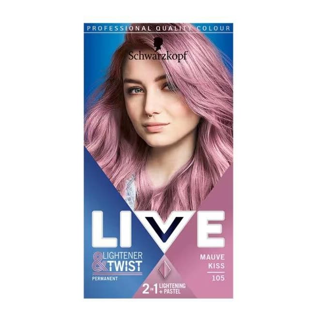 Lightener + Twist Permanent Pink Hair Dye Mauve Kiss