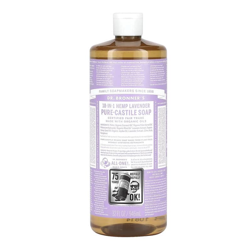 18-in-1 Hemp Pure-Castile Soap, Lavender