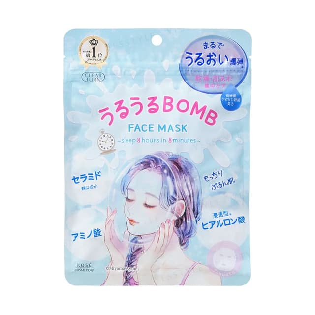Clear Turn Uruuru Bomb Face Mask
