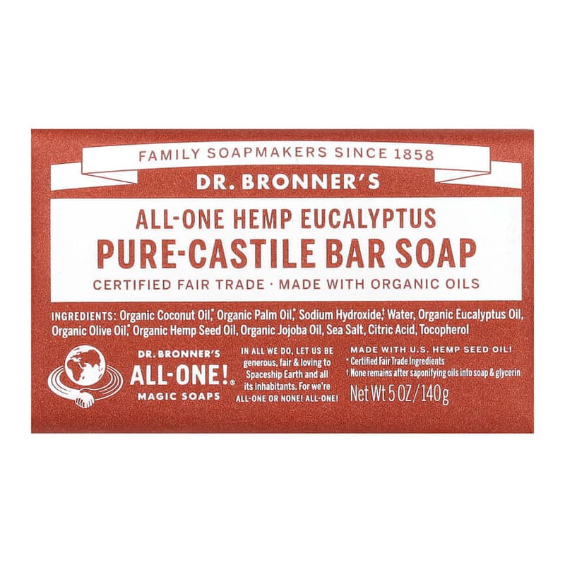 Pure-Castile Bar Soap, All-One Hemp Eucalyptus