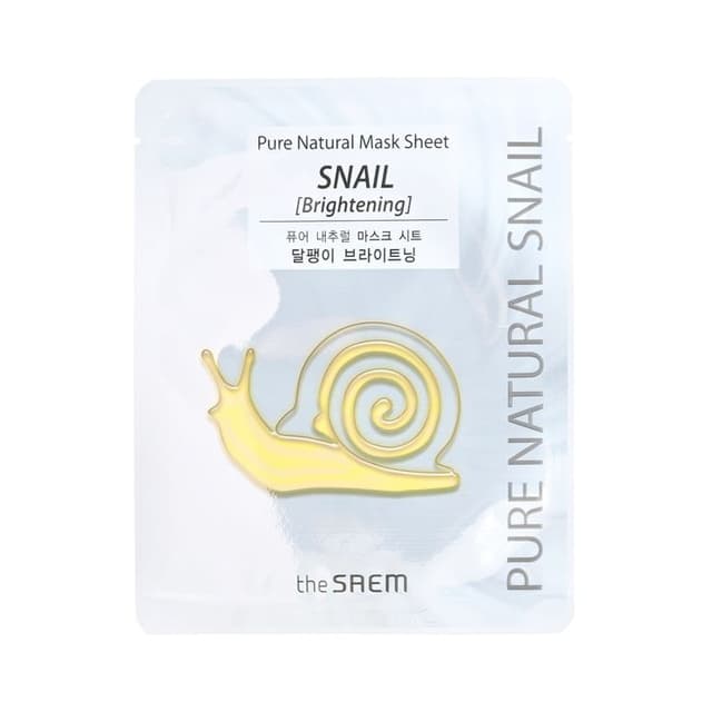 Pure Natural Mask Sheet, Snail Brightening
