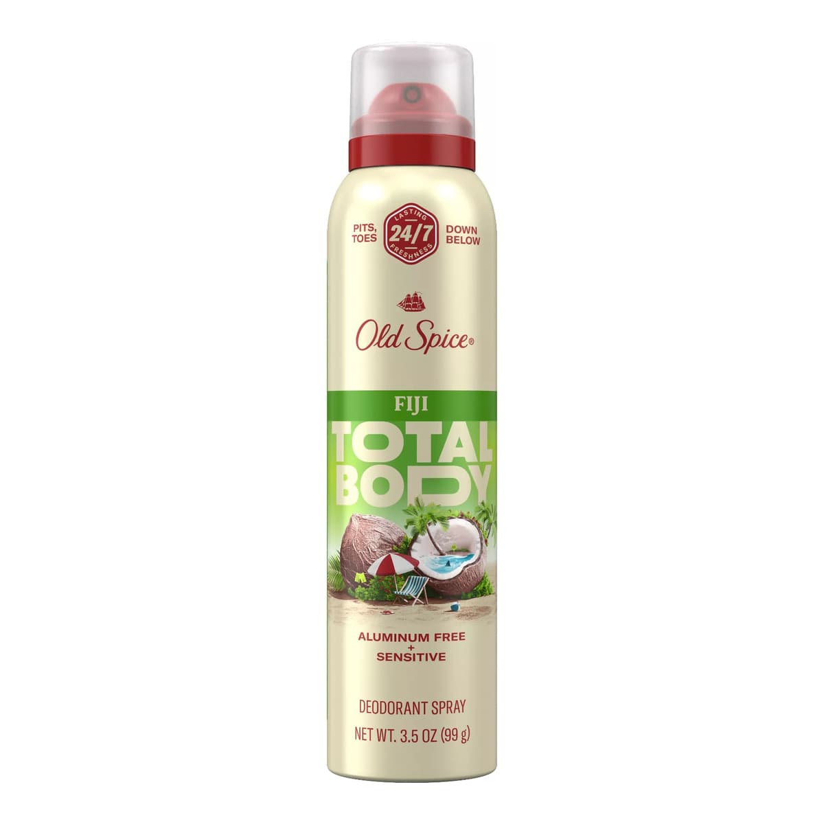 Whole Body Deodorant for Men Total Body Aluminum Free Spray - Fiji