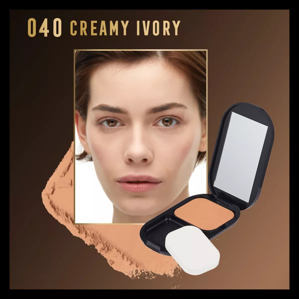 Facefinity Compact SPF 20 Matte Powder Foundation, creamy ivory 040