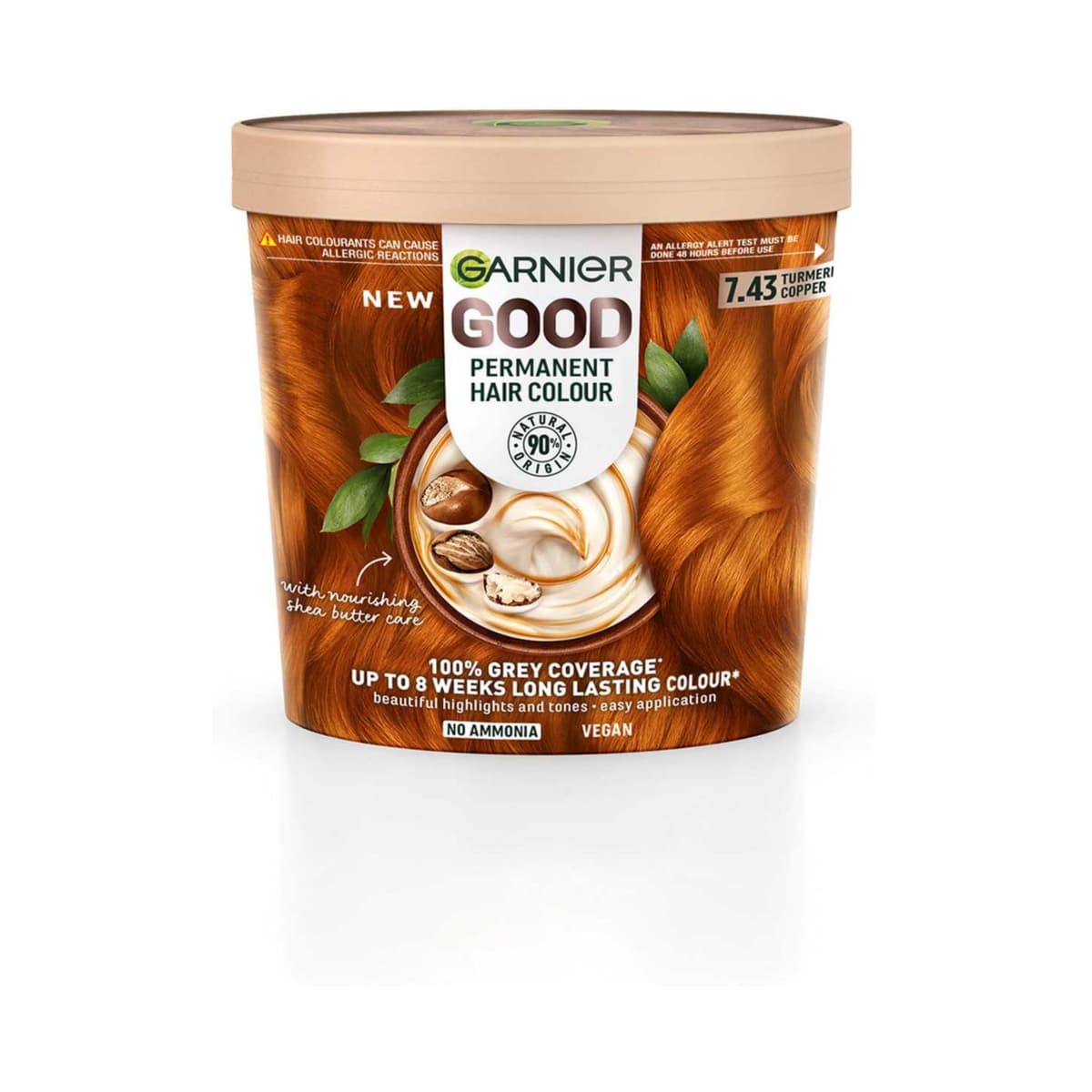 GOOD Permanent Hair Dye 7.43 Turmeric Copper